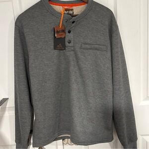 Adventyr Mountain Men's Grey Long Sleeve Henley Pullover